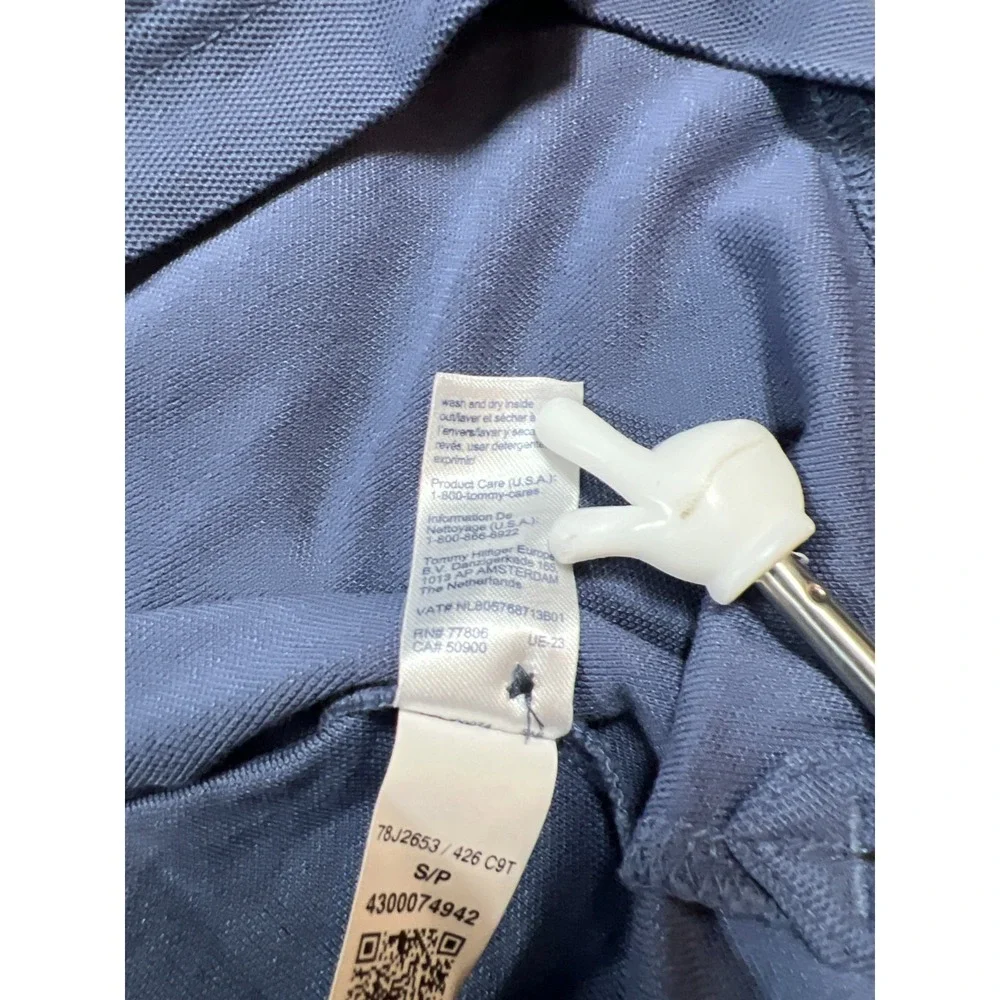 Tommy Hilfiger Polo Shirt Mens Small Blue Regular Fit Wicking Everyday Essential